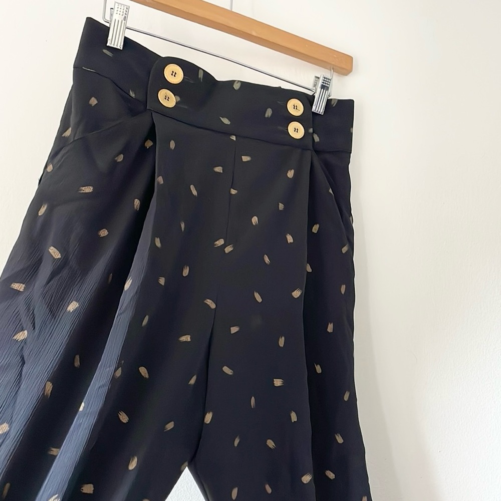 Vintage Jeanne Marc Funky Black and gold High Waisted Pants